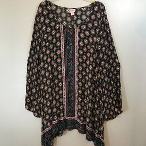 Mossimo Rayon Wide Sleeve Tunic Size XXL